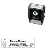 Blumenrahmen Botanische Signatur Mini Permastempel (Beispiel)