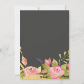 Blumenrahmen Bridal Dusche Einladung (Rückseite)