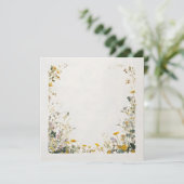 Blumenrahmen-Design – Elegante Botanik Save The Date (Stehend Vorderseite)