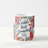 Blumenrahmen - Die beste Oma-FotoCollage der Welt Kaffeetasse (Mittel)