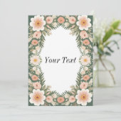 Blumenrahmen Einladung (Stehend Vorderseite)