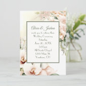 Blumenrahmen Einladung (Stehend Vorderseite)