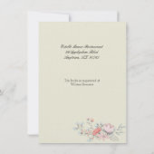 Blumenrahmen Extravagant Bridal Dusche Einladung (Rückseite)