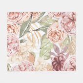 Blumenrahmen Fleecedecke (Vorderseite (Horizontal))