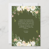 Blumenrahmen| Foto Abschluss Vielen Dank Einladung (Rückseite)