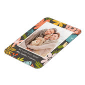 Blumenrahmen-Foto Magnet (Linke Seite)