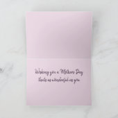 Blumenrahmen Foto Muttertagskarte Karte (Innenseite)