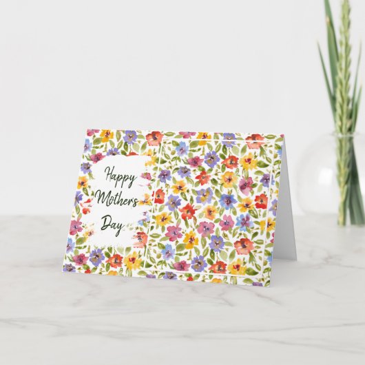 Blumenrahmen Foto Muttertagskarte Karte (Vorderseite)