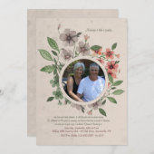 Blumenrahmen für Foto Einladung (Vorne/Hinten)