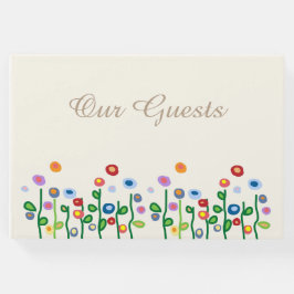 Blumenrahmen für hellcreme Gästebuch