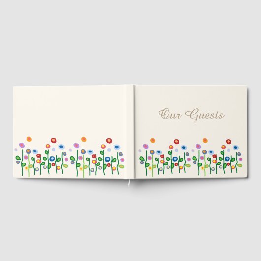 Blumenrahmen für hellcreme Gästebuch (Voll)