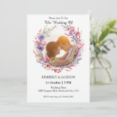 Blumenrahmen für Wasserfarben Einladung (Stehend Vorderseite)