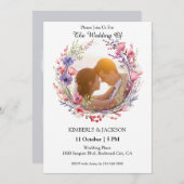 Blumenrahmen für Wasserfarben Einladung (Vorne/Hinten)