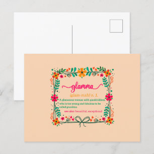 Blumenrahmen Glamma Oma Großmutter Definition Postkarte