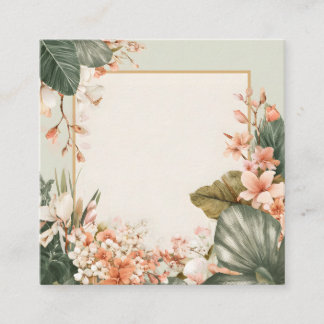 Blumenrahmen-Grußkarte Begleitkarte