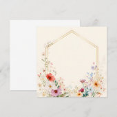 Blumenrahmen-Grußkarte Save The Date (Vorne/Hinten)