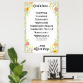Blumenrahmen gut kennenlernen Neurodität Poster (Heimbüro)