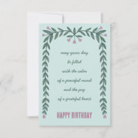 Blumenrahmen Inspirationsorientierter Geburtstag