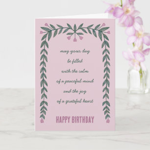Blumenrahmen Inspirationsorientierter Geburtstag Karte