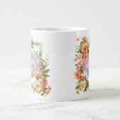 Blumenrahmen Jumbo-Tasse (Vorderseite)