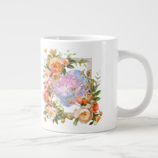 Blumenrahmen Jumbo-Tasse (Rechts)