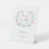 Blumenrahmen-Karten und Geschenke-Schild Sockelschild (Vorderseite)