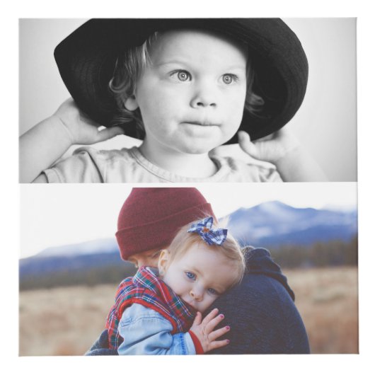 Blumenrahmen-Liebe-Großmutter-Foto-Collage Würfel (Vorderseite)