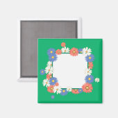 Blumenrahmen Magnet (Vorderseite/Rückseite)