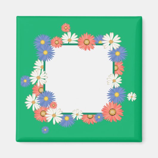 Blumenrahmen Magnet (Vorne)