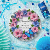 Blumenrahmen mit bunten Blume Pappteller (Party)