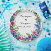Blumenrahmen mit bunten Blume Pappteller (Party)