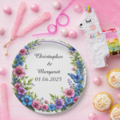 Blumenrahmen mit bunten Blume Pappteller (Party)
