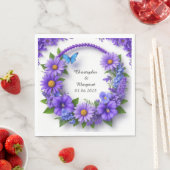 Blumenrahmen mit bunten Blume Serviette (Beispiel)