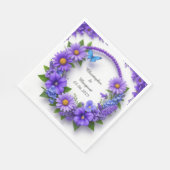 Blumenrahmen mit bunten Blume Serviette (Ecke)