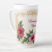 Blumenrahmen mit farbenfrohen Blumen Milchtasse (Linke Ecke)