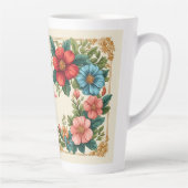 Blumenrahmen mit farbenfrohen Blumen Milchtasse (Rechts)