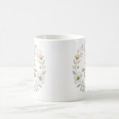 Blumenrahmen mit I Liebe You & Children's Names - Kaffeetasse (Mittel)