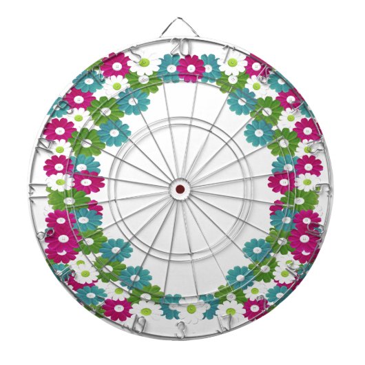 Blumenrahmen mit Individuelle Name Dartscheibe (vorne)