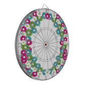 Blumenrahmen mit Individuelle Name Dartscheibe (Vorderseite Links)