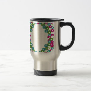 Blumenrahmen mit Individuelle Name Reisebecher