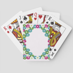 Blumenrahmen mit Individuelle Name Spielkarten