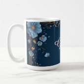 Blumenrahmen mit individuellem Namen Kaffeetasse (Links)