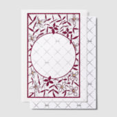 Blumenrahmen mit Kreisfenster Pergament Einladungen (Versetzt (Einladung))