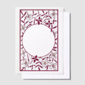 Blumenrahmen mit Kreisfenster Pergament Einladungen (Versetzt)