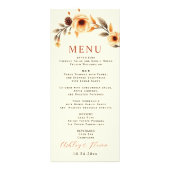 Blumenrahmen mit pfirsichfarbenen Blume Hochzeitsk Werbekarte (Vorne)