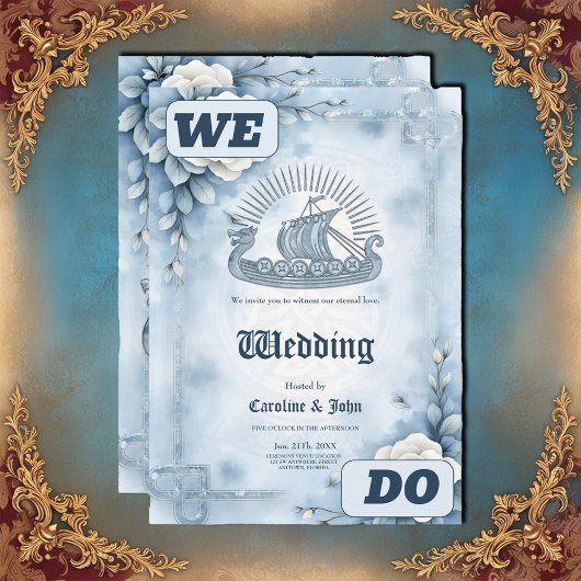 Blumenrahmen mit Rose und keltisches Design. Einladung