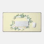 Blumenrahmen mit Text Schreibtischunterlage (Tastatur & Maus)