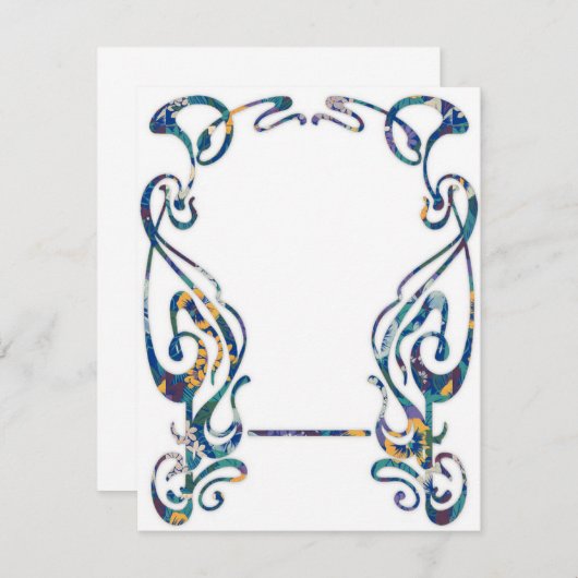 Blumenrahmen Mitteilungskarte (Vorne/Hinten)