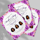 Blumenrahmen Muttertag Kirche Service Flyer