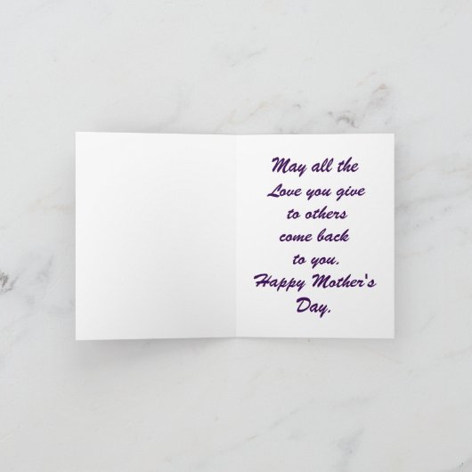 Blumenrahmen Muttertagskarte Karte (Innenseite)